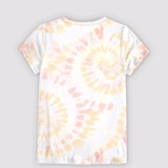 Girls' Pokemon Tie-Dye Short Sleeve Graphic T-Shirt - White/Orange sz XL NWT - Picture 3 of 3